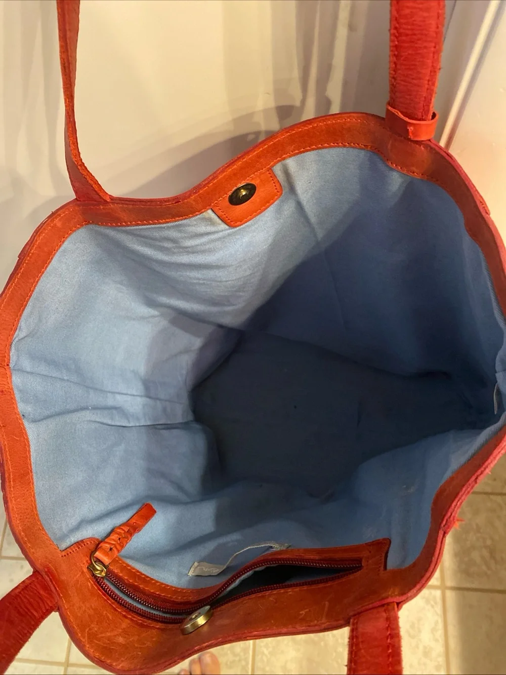 Noonday Collection Red Chiefs Heart Tote with Leopard Accent